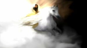 Jesus Christ on a white horse